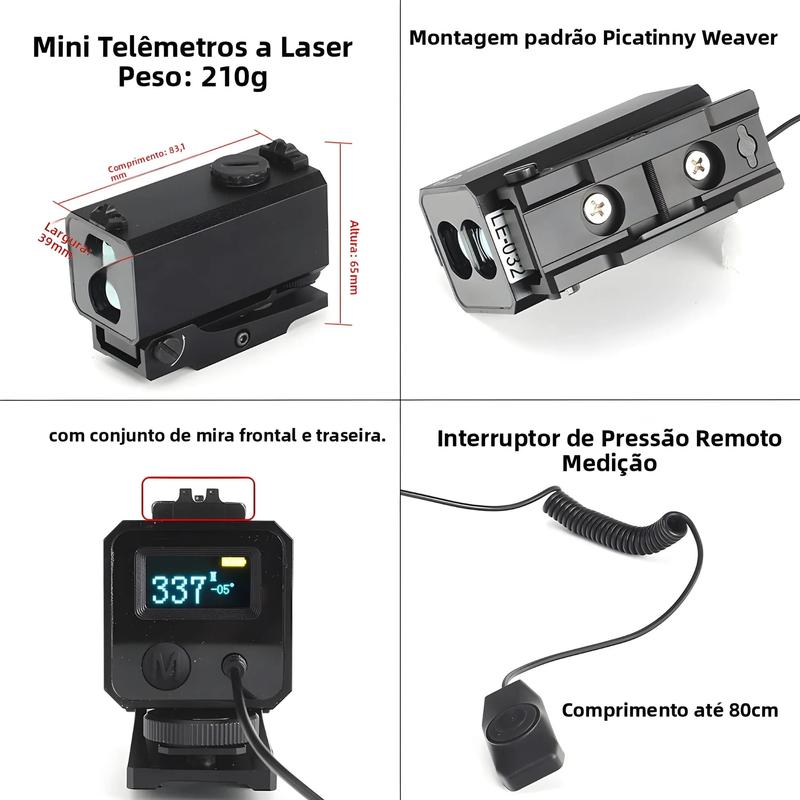 Rangefinder Tático Mini a Laser 1200M À Prova d'Água LE-032 Para